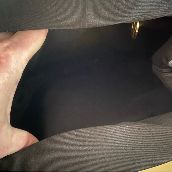 Stunning Glenda Gies Large Chenille Black & Creme Purse Handbag - No Straps - Picture 6 of 10